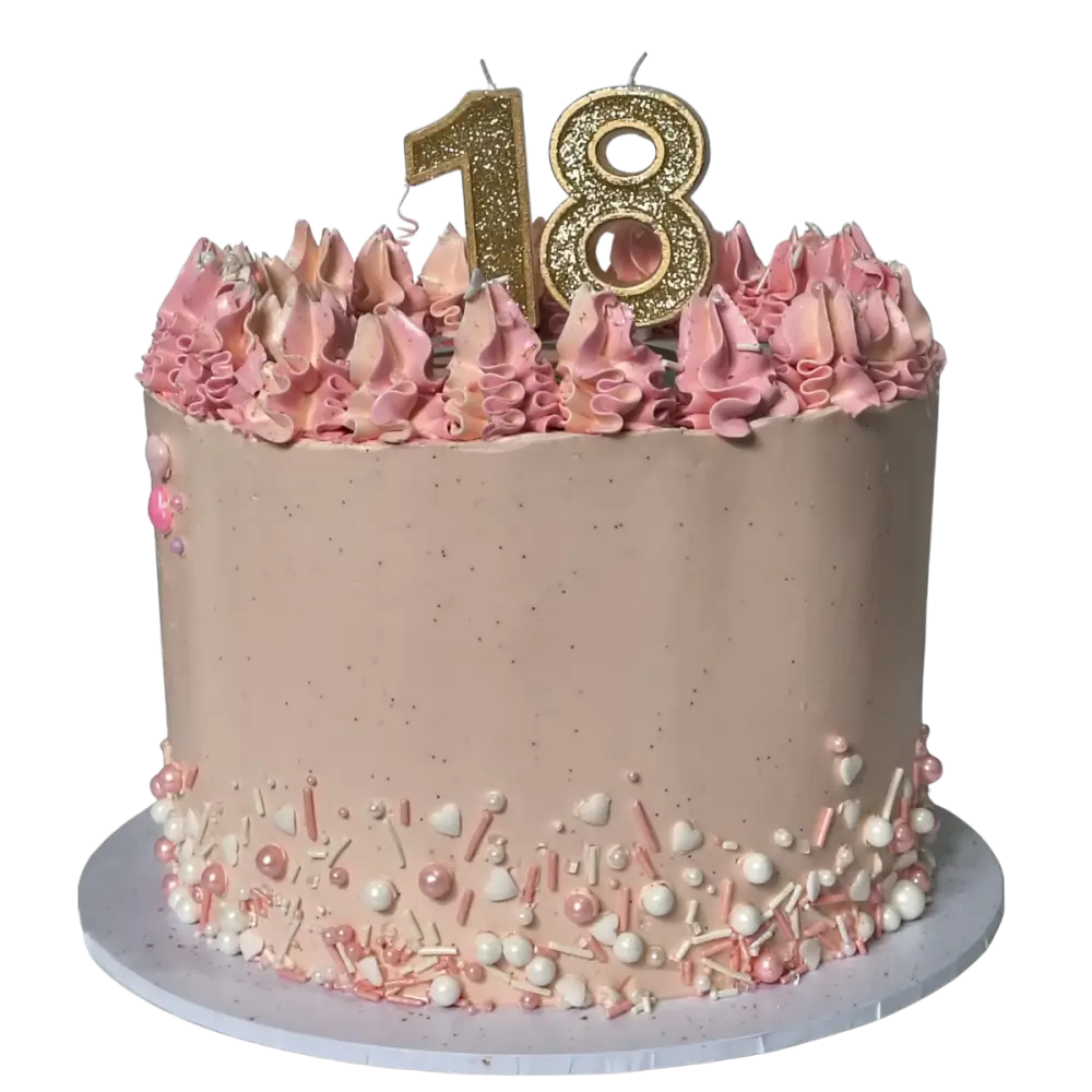 Custom-designed cake that the Young Person decorated and ordered for their 18th birthday.