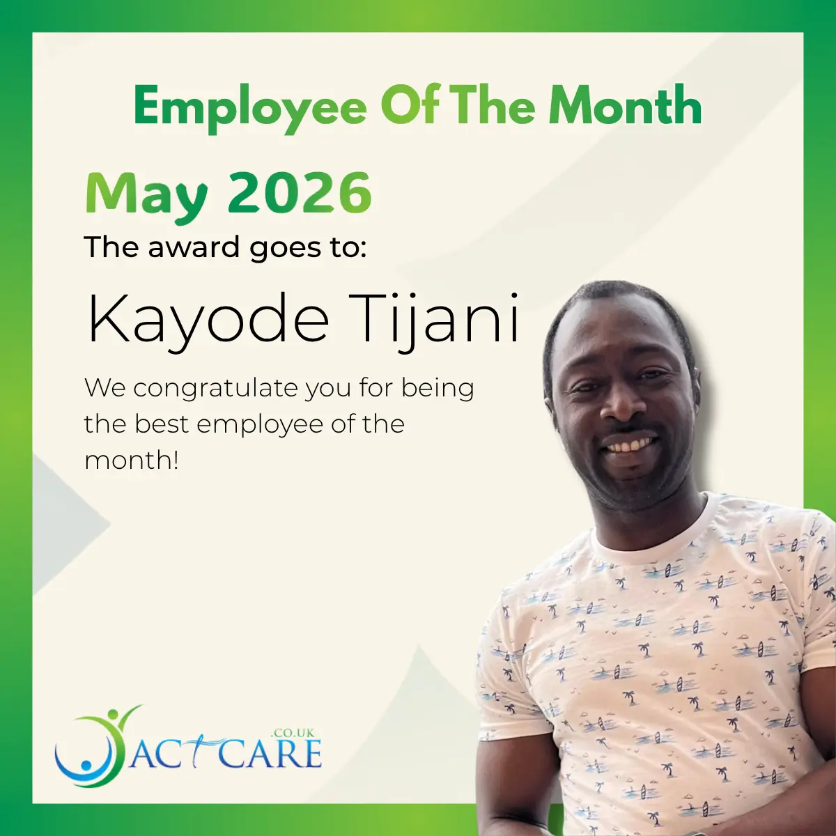Kayode's Employee Of The Month Award 2026