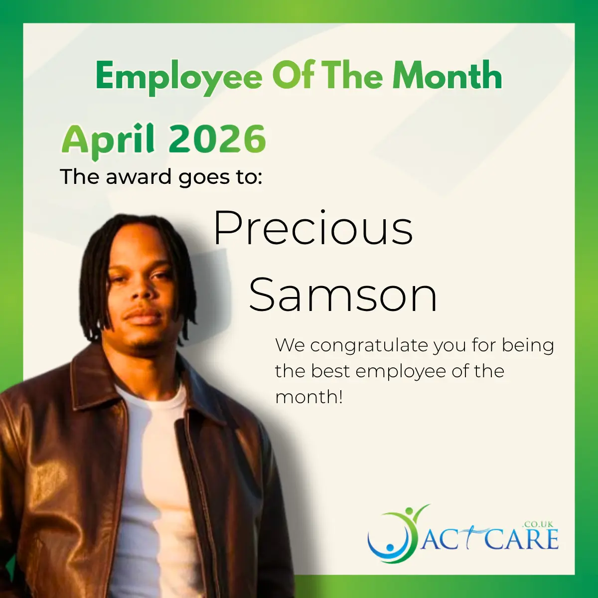 Precious's Employee Of The Month Award 2026